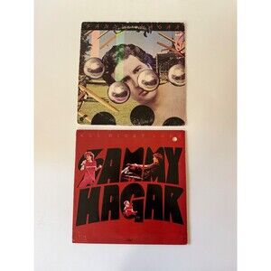 Sammy Hagar LP Lot Musical Chairs (VG) Live All Night Long (VG+) Cleaned Capitol